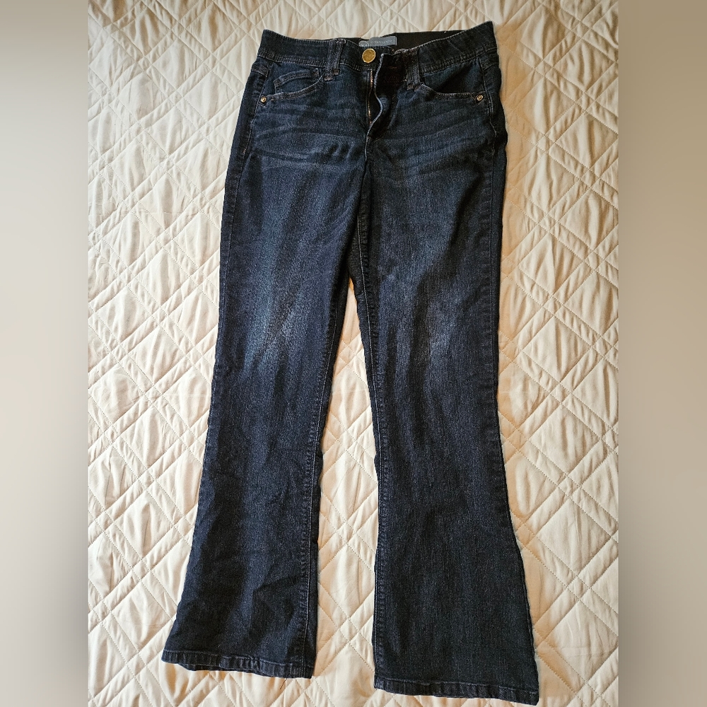 Wit & Wisdom Ab Solution Itty Bitty Bootcut Jeans in Indigo Blue Size 10